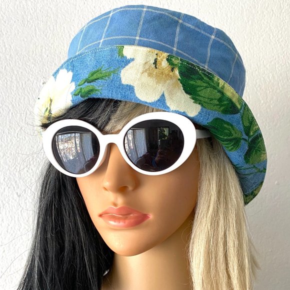 Colorful Bucket Hat Mixed Print Hat Floral Hat Summer Hat Hippie Boho Festival - Picture 8 of 9